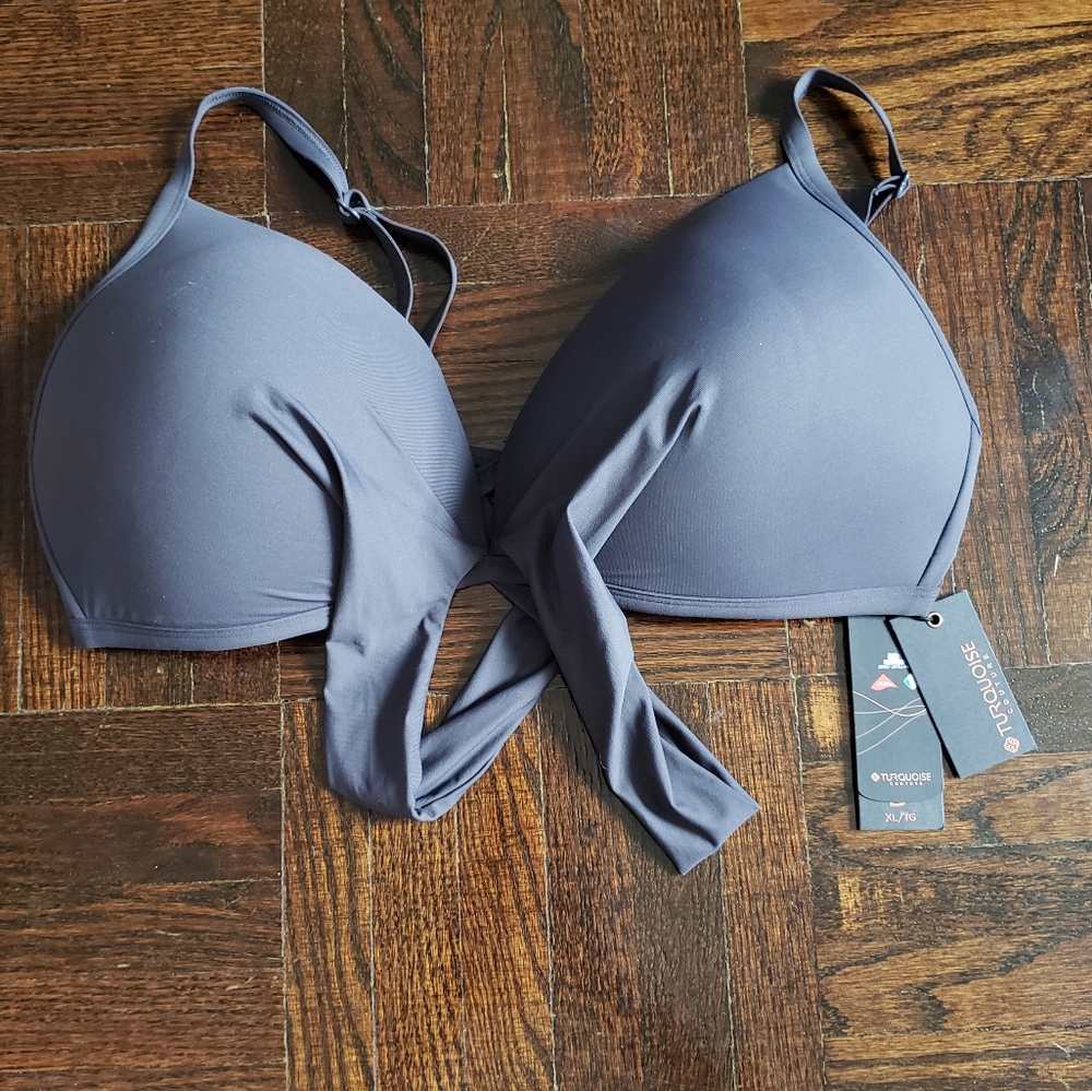 Turquoise bikini top